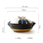 japanese ceramic stew pot, view 2 - MRSLM