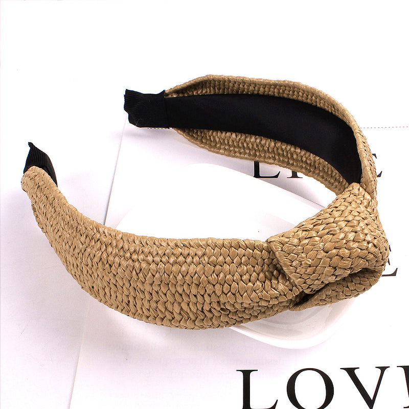 solid color knotted headband, view 14 - MRSLM