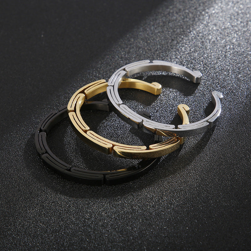 stainless steel couple all-match bracelet, view 2 - MRSLM