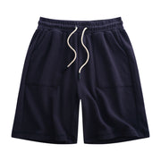 Men's drawstring cotton sports shorts, view 8 - MRSLM