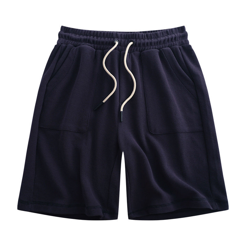 Men's drawstring cotton sports shorts, view 8 - MRSLM