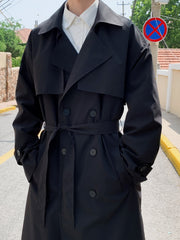 men's double-breasted trench coat, view 2 - MRSLM