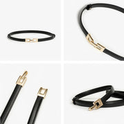 women's genuine leather slim belt, view 10 - MRSLM