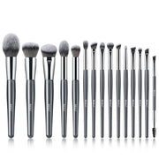 professional blue makeup brush set, view 2 - MRSLM