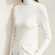 minimalist women's turtleneck sweater, view 3 - MRSLM