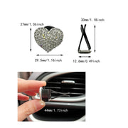 heart rhinestone car perfume clip, view 6 - MRSLM