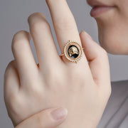 cute cat silver ring - MRSLM