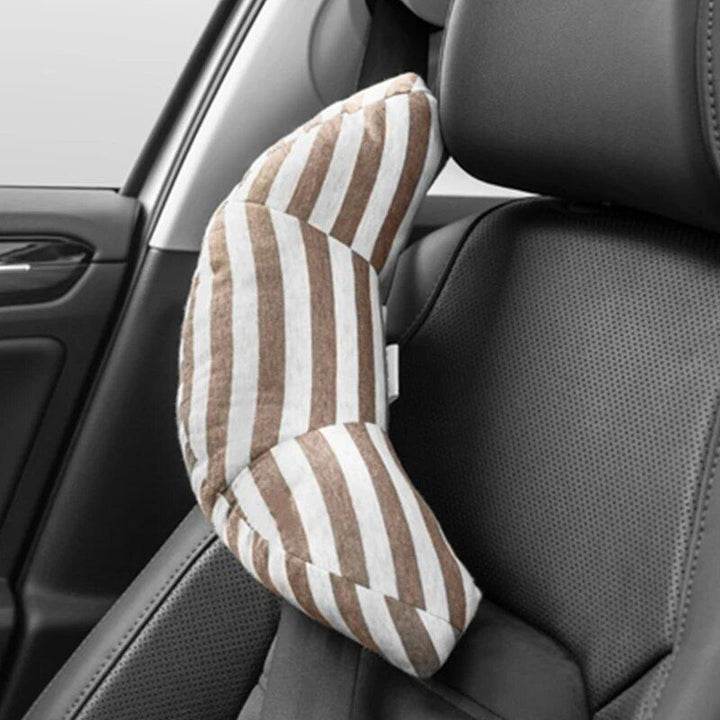 Kid's Car Seat Headrest & Neck Support - Sleep Cushion with Adjustable Belt Pad