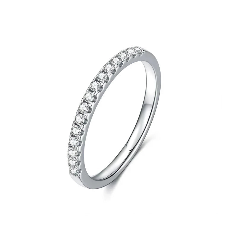 moissanite eternity band, view 2 - MRSLM