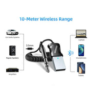 bluetooth 5.0 aux adapter for car audio, view 3 - MRSLM
