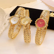 Women's bamboo chain quartz watch - MRSLM