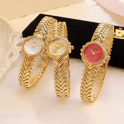 Women's bamboo chain quartz watch - MRSLM