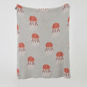 kawaii jellyfish cotton knitted blanket, view 3 - MRSLM