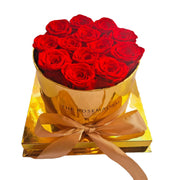 Mirror round flower pot preserved flowers, view 2 - MRSLM