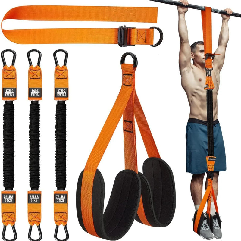 elastic pull-up trainer with resistance bands, view 3 - MRSLM
