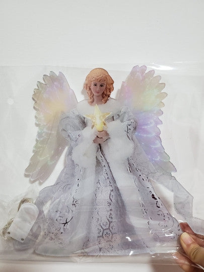golden angel tree topper, view 4 - MRSLM
