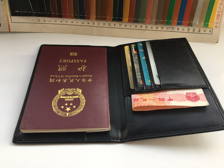 rfid leather passport holder, view 2 - MRSLM