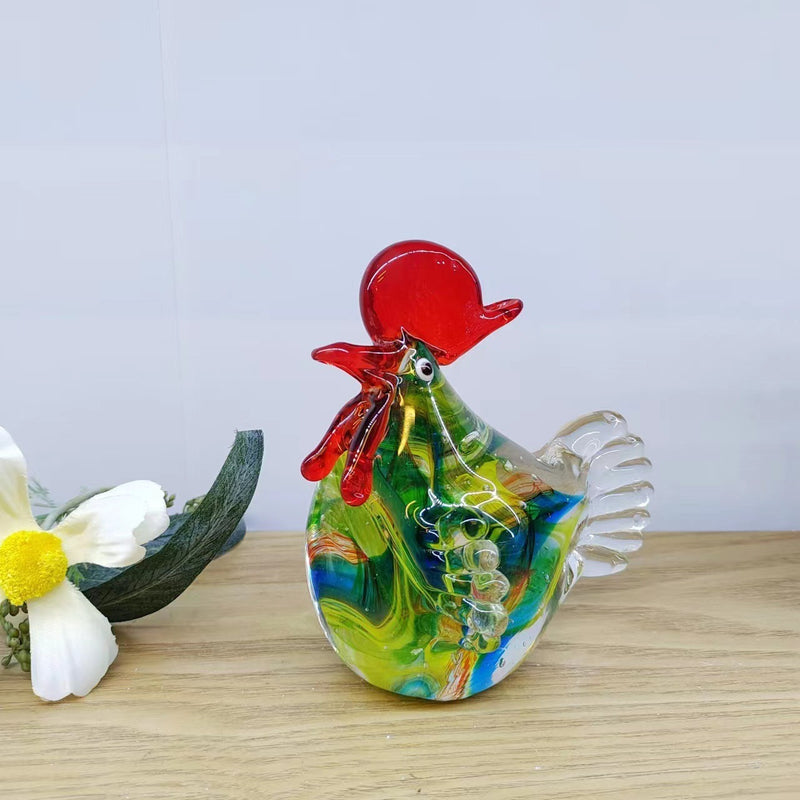 glass chicken ornament, view 5 - MRSLM