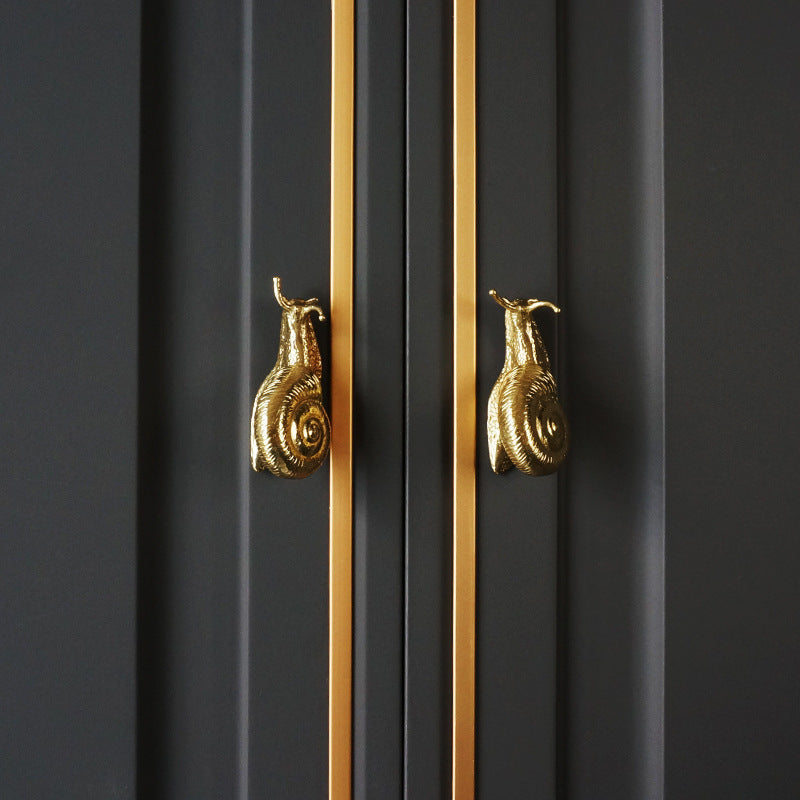 Retro snail brass cabinet handle - MRSLM