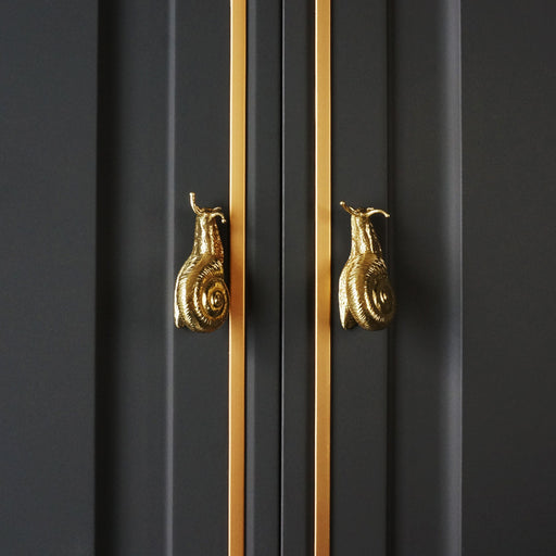 Retro snail brass cabinet handle - MRSLM