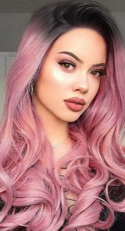 gradient color long curly wig, view 6 - MRSLM