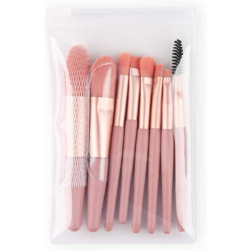 8-piece mini travel makeup brush set, view 8 - MRSLM