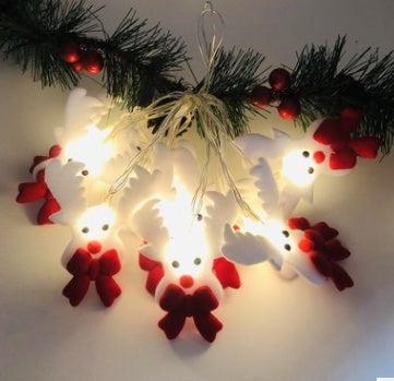 Plush Christmas character LED string lights, view 5 - MRSLM