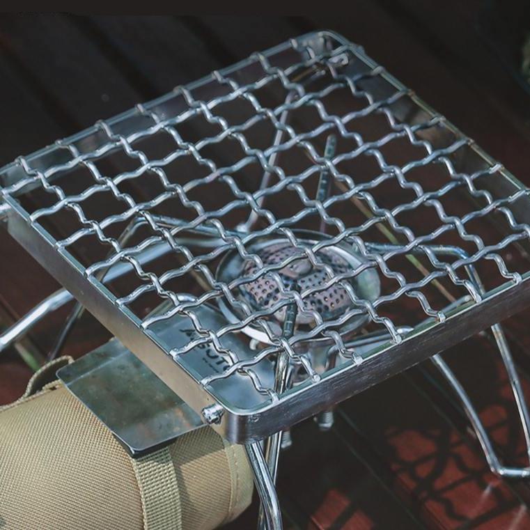 folding campfire grill stand, view 4 - MRSLM