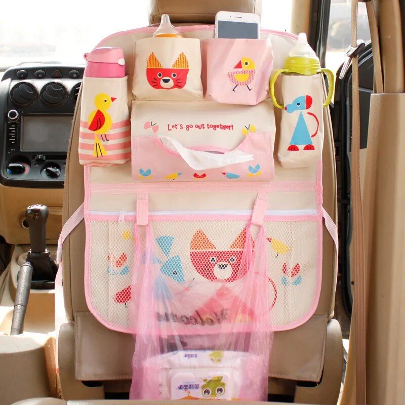 kids cartoon car back seat organizer, view 2 - MRSLM