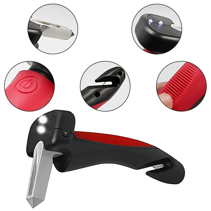 3-in-1 Car Door Assist Handle with Safety Features: Mobility Aid, Seatbelt Cutter, Window Breaker