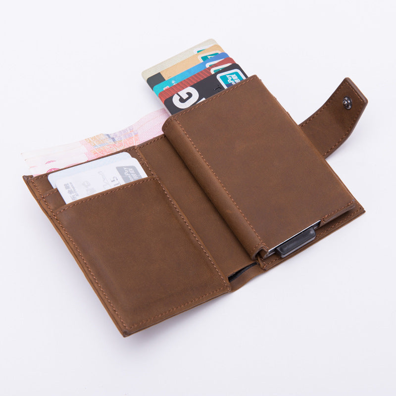 RFID blocking aluminum wallet, view 4 - MRSLM
