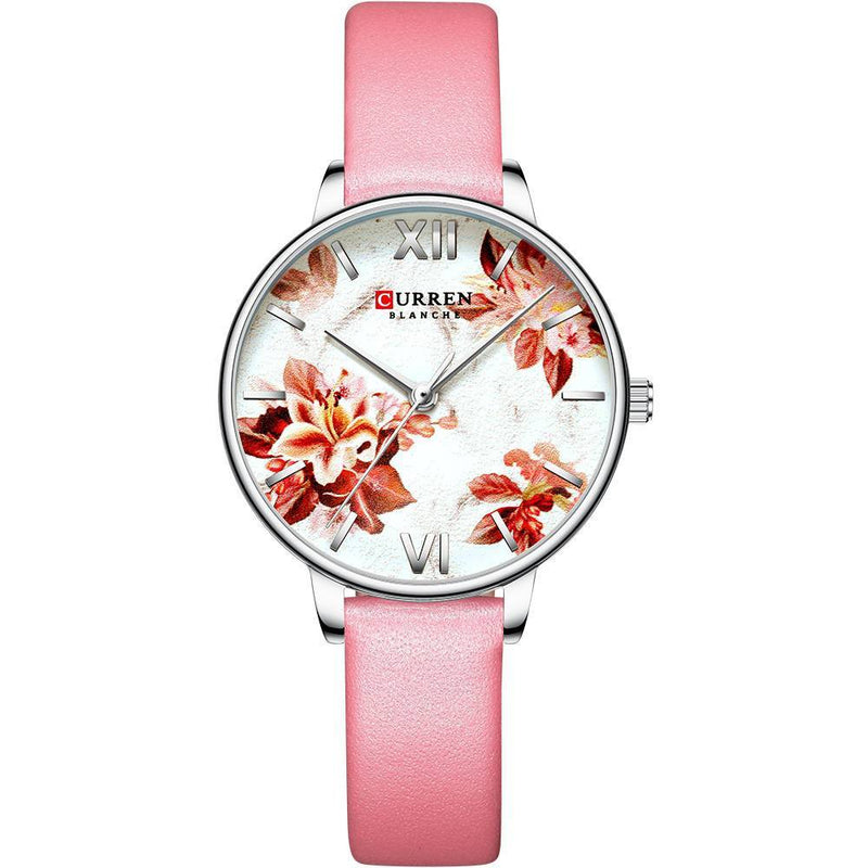Women's quartz watch with leather strap - MRSLM