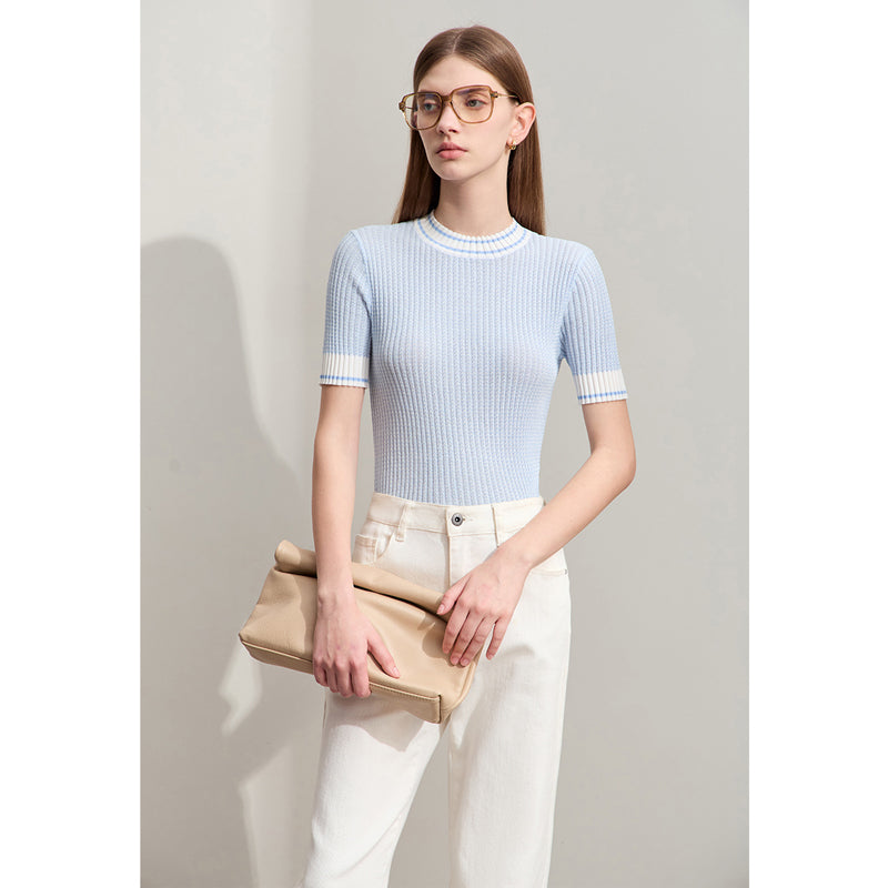 jacquard knit top, view 3 - MRSLM