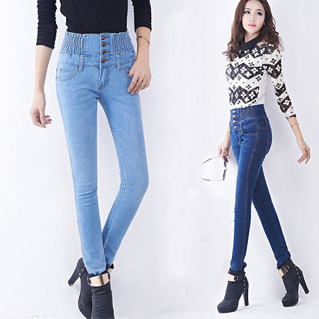 high-waisted elastic waist pants - MRSLM