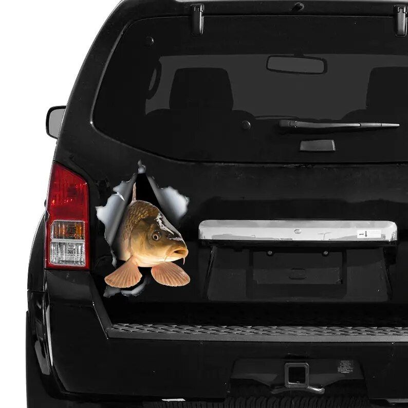 carp car decal, view 3 - MRSLM