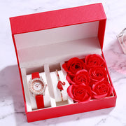 ladies slim leather strap watch sapphire glass, view 3 - MRSLM