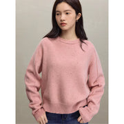 cozy soft round neck wool sweater, view 4 - MRSLM