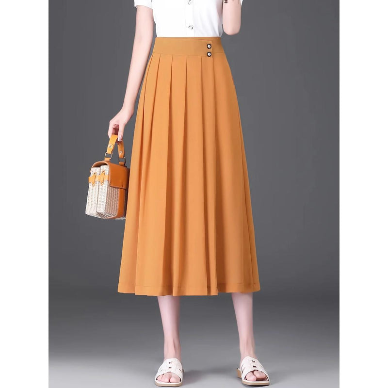 women's chiffon wide-leg capri pants, view 3 - MRSLM