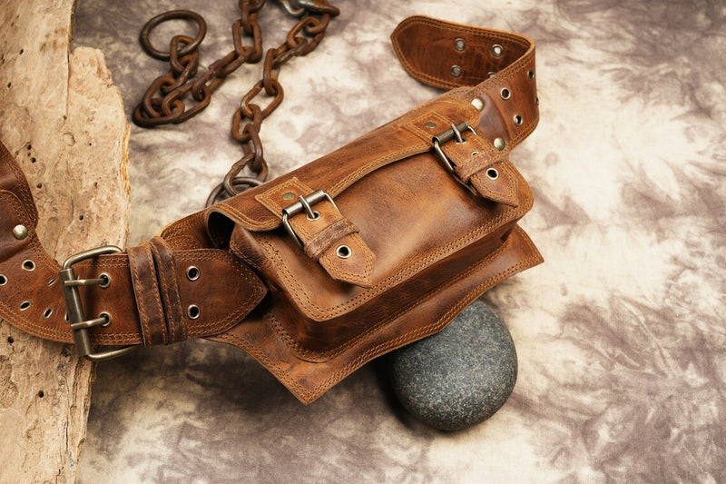 Unisex PU mobile coin purse waist bag, view 7 - MRSLM