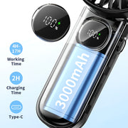 foldable handheld fan, view 5 - MRSLM