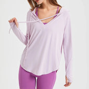 women's long sleeve UV protection yoga hoodie, view 5 - MRSLM