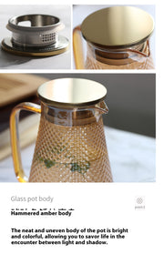 amber glass water pitcher, view 4 - MRSLM