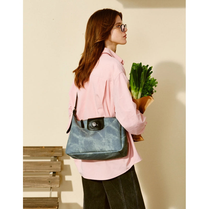 leather tote crossbody bag, view 8 - MRSLM