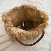tassel canvas tote bag, view 11 - MRSLM