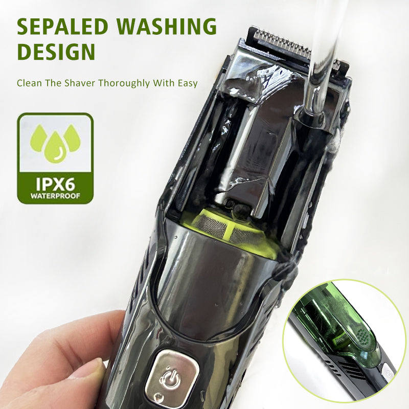 cordless men's beard trimmer with vacuum, view 2 - MRSLM