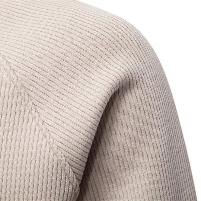 Half Zipper Sweater Stand-up Collar All-match Fleece Men's Sweater Top