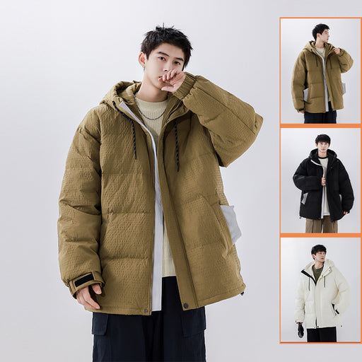 white duck down loose casual coat - MRSLM