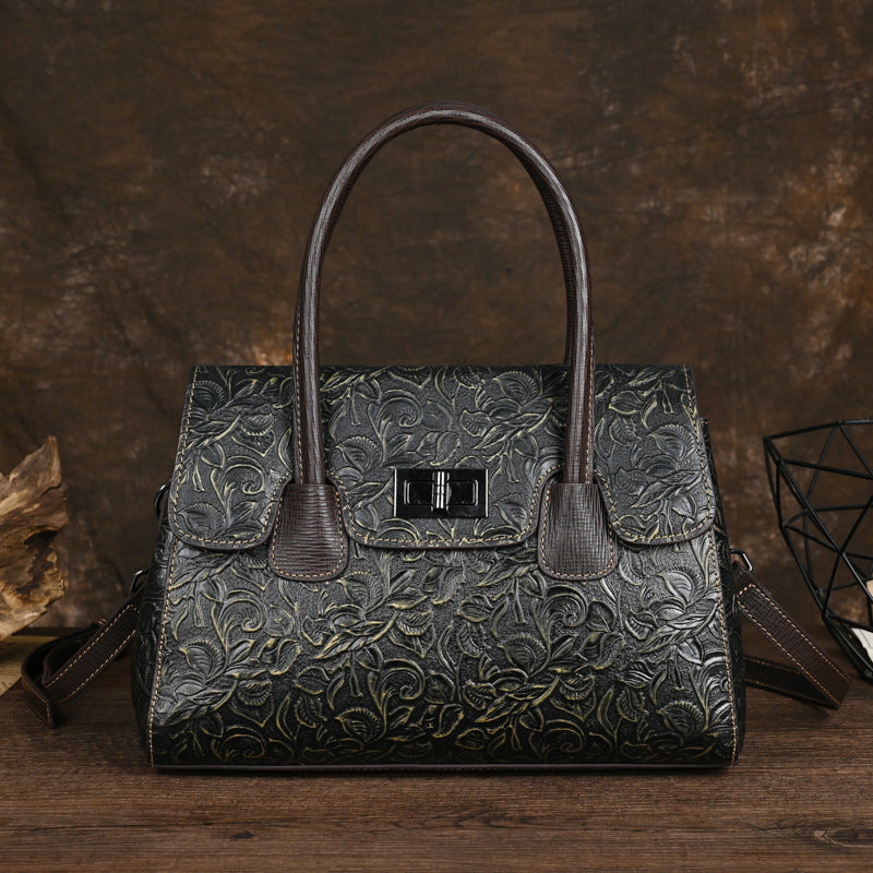 women's genuine leather vintage handbag, view 7 - MRSLM
