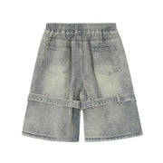men's tie-dye denim shorts, view 5 - MRSLM
