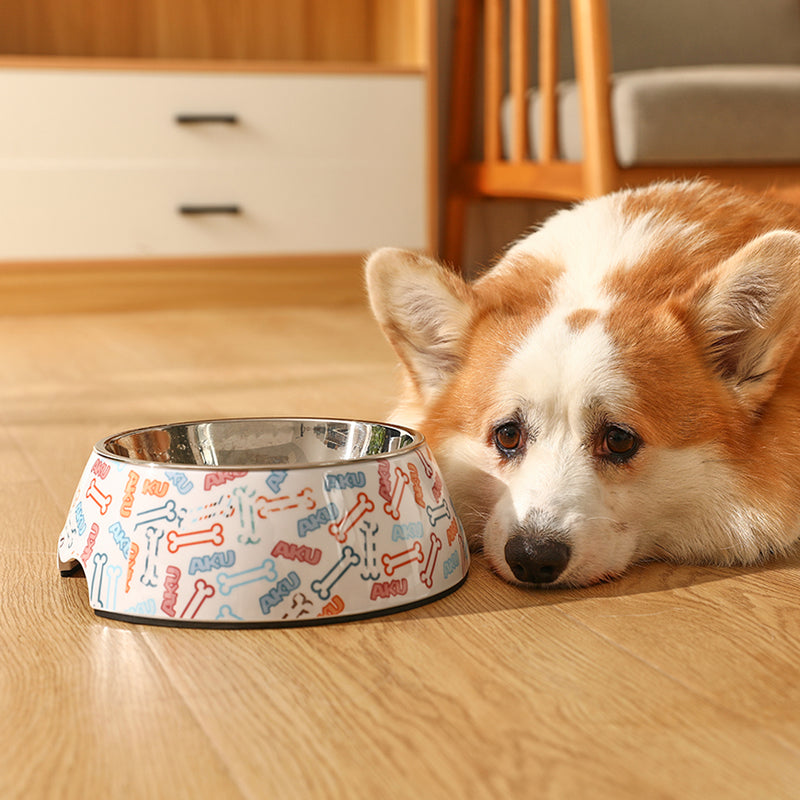anti-tipping stainless steel pet bowl, view 6 - MRSLM